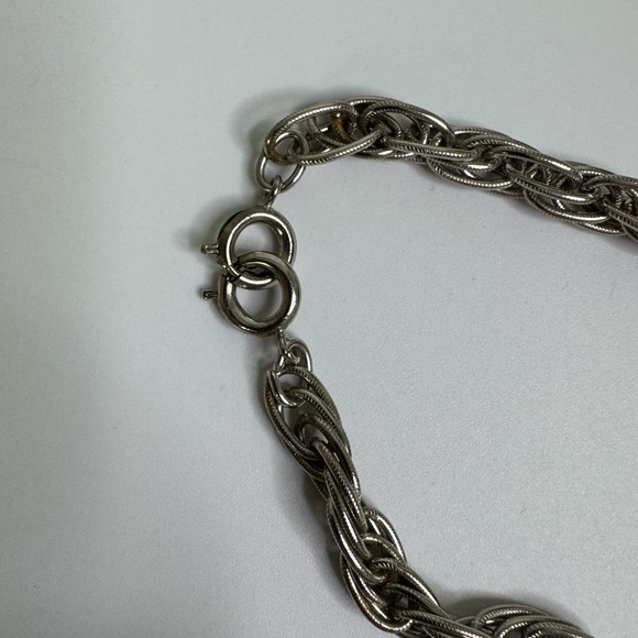 Silver Tone 52” Rope Chain Chunky Thick Necklace with Spring Rings Clasp - Picture 7 of 10